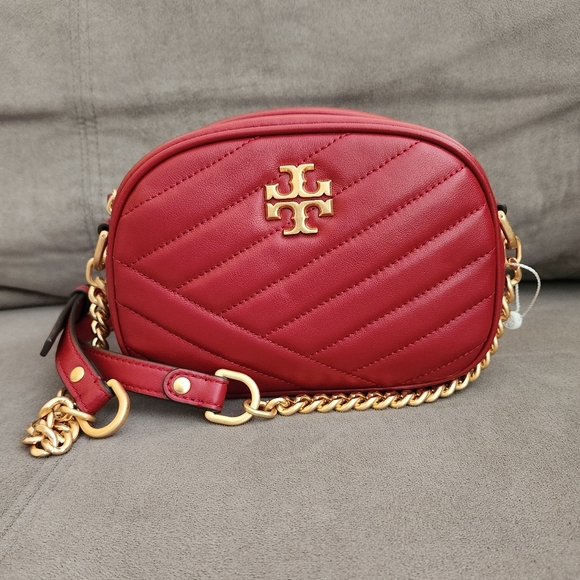 Tory Burch Handbags - Tory Burch Kira Chevron Camera Bag ~REDSTONE **NEW